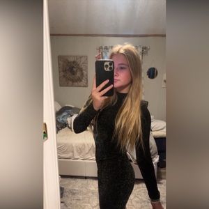 Black shimmer dress!